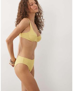 ARKET Slip Bikini Stropicciati Gialli - Marrone