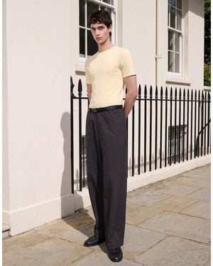 Weekday Pantaloni Sartoriali Con Piega Davanti - Bianco