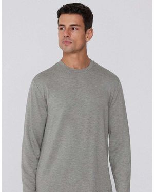 Tezenis Long-Sleeved Plush Viscose Top - Grey