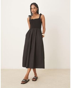 Threadbare – midikleid aus jersey - Natur
