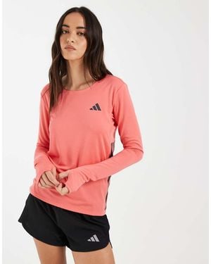 adidas Originals Adizero Running Long Sleeve Tee - Red