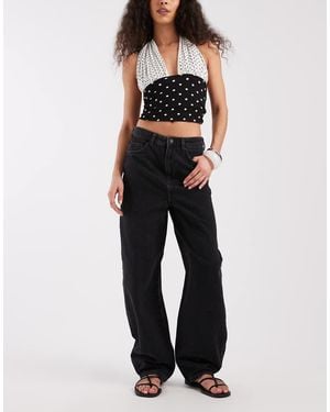 New Look Tapered Barrel Leg Jeans - Blue