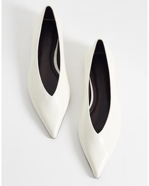 ASOS Lari Pointed Ballets - White