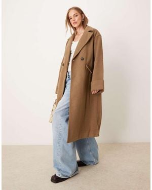 Jdy Long Coat With Wool - Natural
