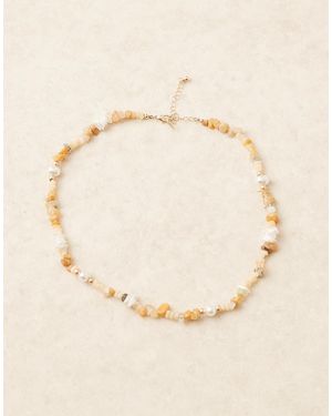 ASOS Festival Beaded Chip Necklace - Natural