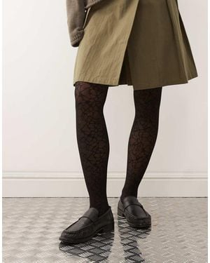 Weekday Medias Negras De Encaje De - Neutro