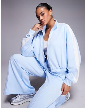 Nike Nsw Cropped Zip Through Jacket - Blue