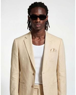 Harry Brown Giacomo Slim Fit Single Breasted Suit Jacket - Natural