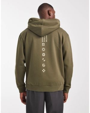 ASOS Hoodie With Front And Back Text Print - Green