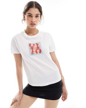 JJXX T-Shirt Met Kreeftenprint - Wit