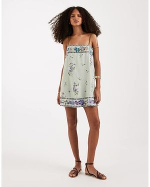 Free People Bali Take You With Me Mini Slip Dress - Multicolour