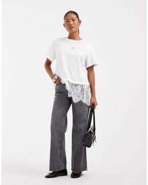 Vero Moda Tessa high-waist wide-leg-jeans - Weiß