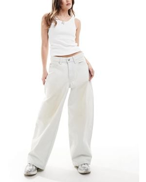Monki peggy Low Waist Super baggy Jeans - White