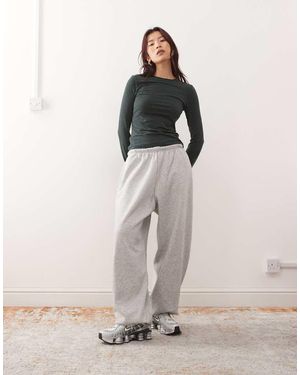 Weekday Oversized Heavyweight Jersey Joggers - Natural