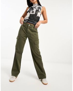 ONLY Pantaloni Cargo A Gamba Dritta Kaki - Verde