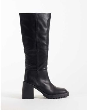 Raid Carnie Block Heel Knee Boots - Black