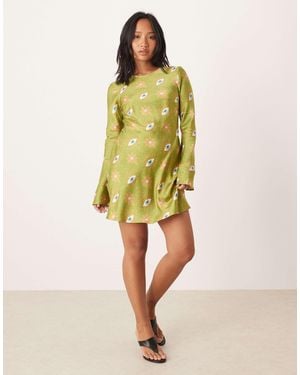 Never Fully Dressed Petite – langärmliges minikleid - Gelb