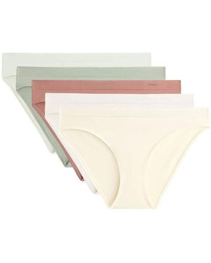 Oysho 5 Seamless Classic Briefs - White