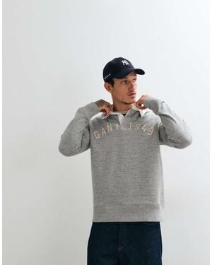 GANT Varsity Chest Script Rugby Polo - Grey