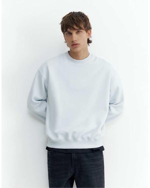 Pull&Bear Relaxed Fit Sweatshirt - White