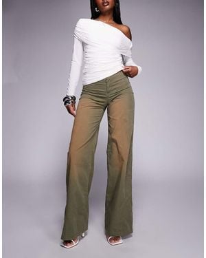 I.AM.GIA Sequoia Low Rise Butterfly Pattern Hardware Cotton Cargo Trousers - Green