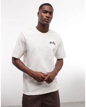 Stan Ray Camiseta Blanca De Manga Corta Con Logo De Texto De - Blanco