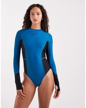 Nike Nike – hydralock fusion – langärmliger badeanzug - Blau