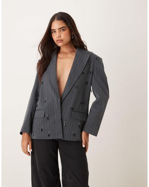 ASOS Tailored Embellished Oversized Blazer - Gray