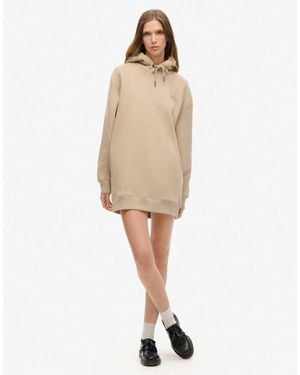 Superdry Essential Hoodie Dress - Natural