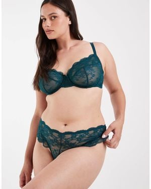 ASOS Asos design curve - lola - string classique en dentelle - émeraude - Vert
