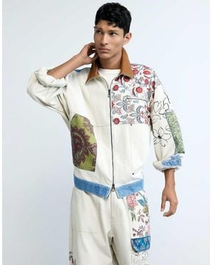 Desigual Patchwork Coat - White