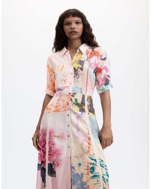 Desigual – gemustertes maxikleid - Rot
