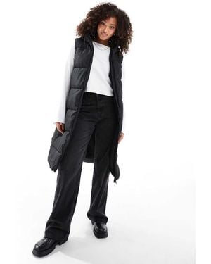 Vero Moda Padded Longline Gilet - Black