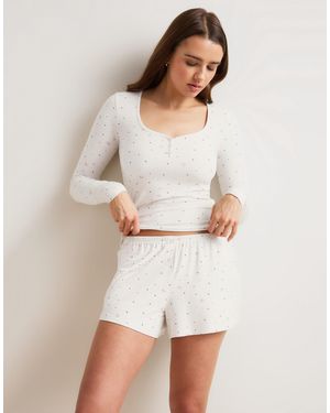 Tala Soft Lounge Drawstring Pyjama Shorts - Natural