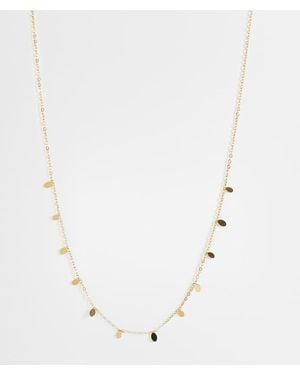 ASOS Asos Design Curve Waterproof Stainless Steel Necklace With Mini Disc Charms - White