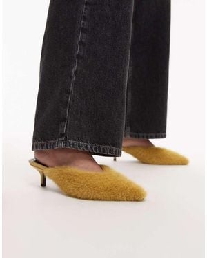 ASOS Swirl Mid Heeled Mules - Black