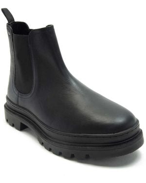 OFF THE HOOK Harrison Slip On Chelsea Leather Boots - Black