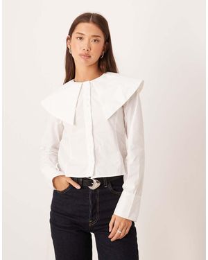 Glamorous Oversized Collar Shirt - White