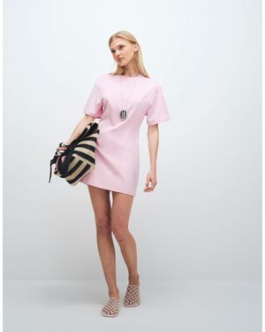 strapless open back dress Jewel: Pink Tweed – Box Clutch Bag main image 1
