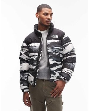 The North Face Retro Nuptse Down Puffer Jacket - Grey