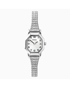 Sekonda Reloj Para Mujer Con Esfera Blanca De 23 Mm Y Correa Elástica De Acero Inoxidable Mila De - Blanco