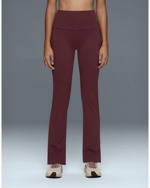 Oysho Comfortlux High-Rise Flare Trousers - Red