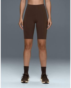 Oysho High Rise Compressive Core Control 25Cm Shorts - Brown