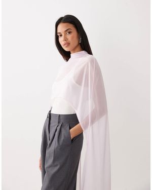 ASOS Floor Length Cape Top - White