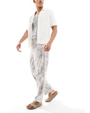 Hollister baggy Linen Utility Trouser - White