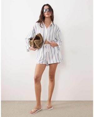 New Look Co-Ord Striped Beach Short - Natural