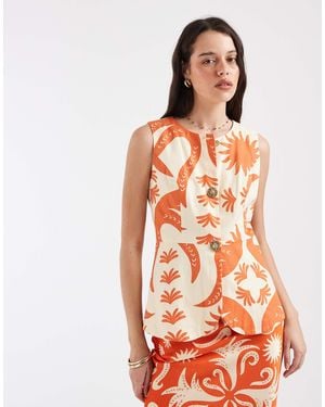 Never Fully Dressed Cairo Waistcoat Co-ord - White