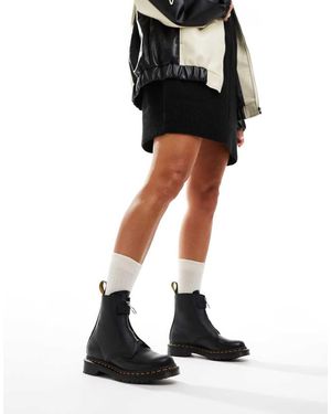 Dr. Martens 1460 Pascal Front Zip Low Boots - Black