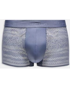 Calvin Klein Sculpt Lace Low Rise Trunk - Blue