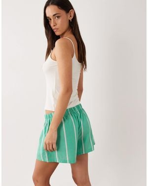 ASOS Bold Stripe Pajama Boxer Short - Green